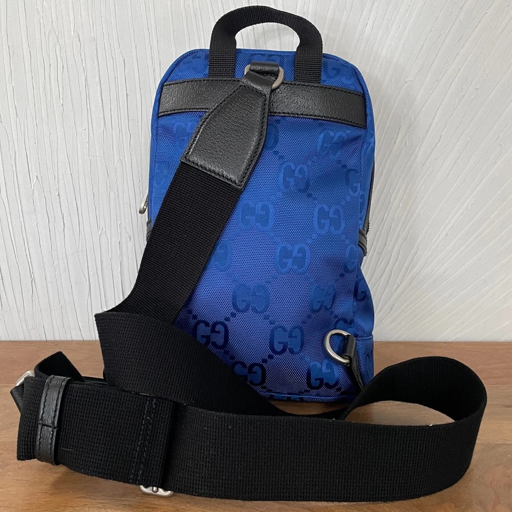 GUCCI Royal Blue GG Nylon Off The Grid Backpack - Picture 3 of 5